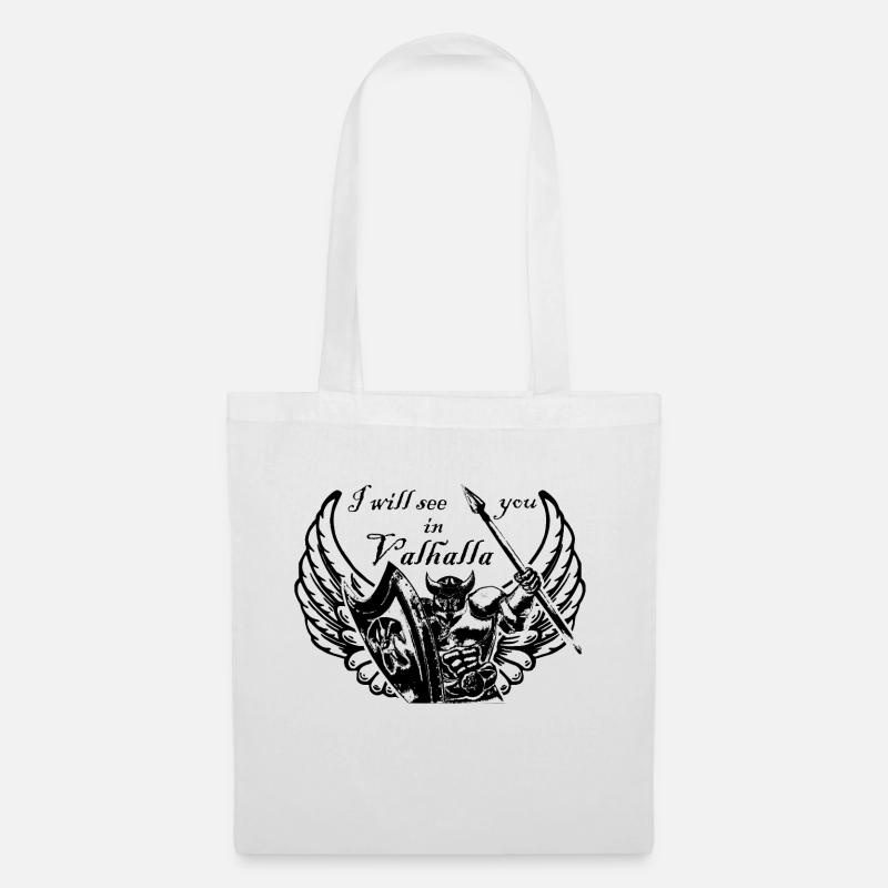 valhalla vikings english - Tote Bag - white