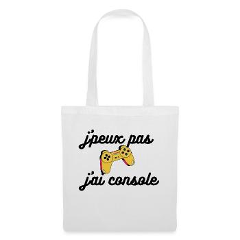 je peux pas j'ai console - Sac en tissu - blanc - Devant