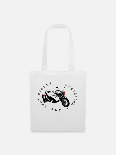 Ural, Was denn sonst! Das Patch für Sidecarfans - Stoffbeutel - Weiß