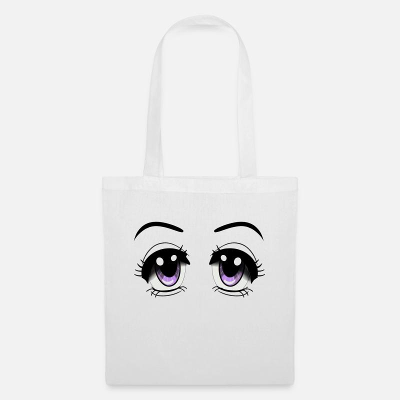 Manga Eyes - Stoffbeutel - Weiß