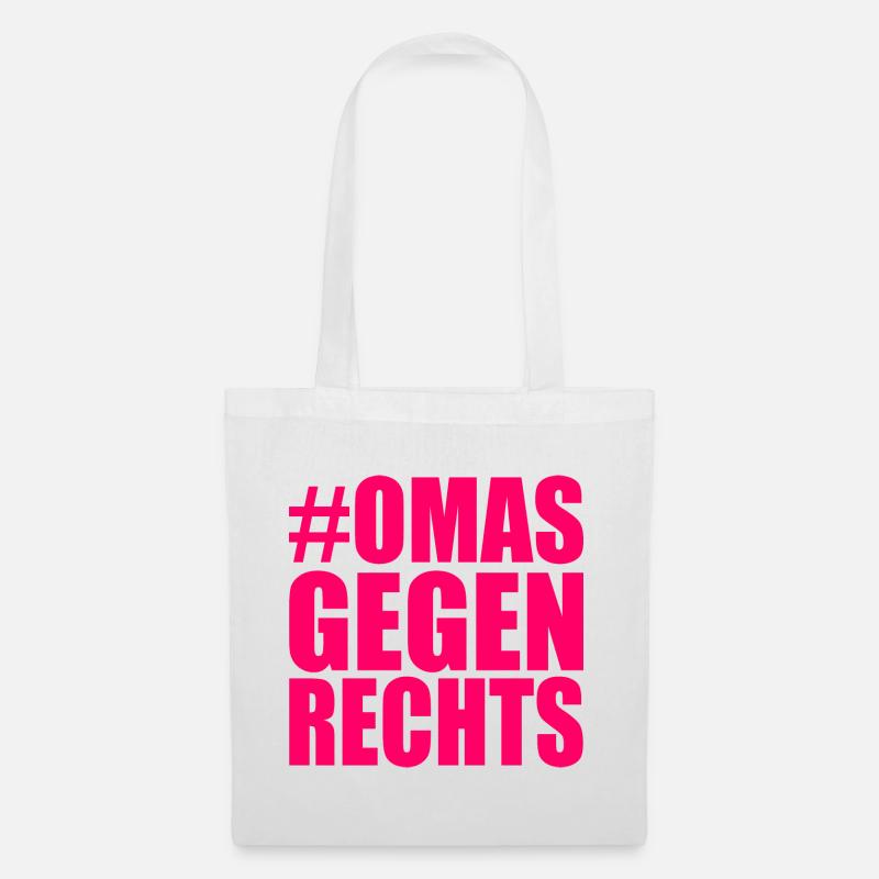 omas gegen rechts - Stoffbeutel - Weiß