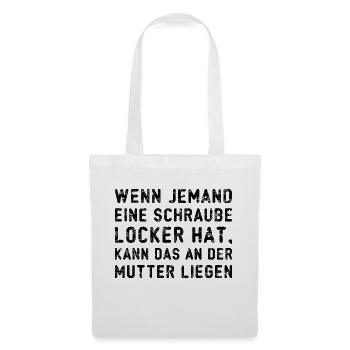 Sprüche - Stoffbeutel - Weiß - Vorne