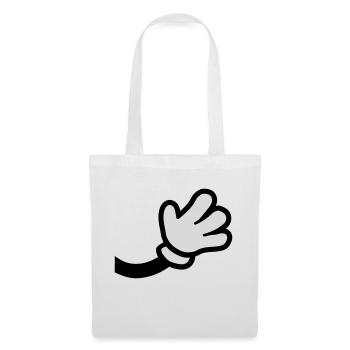 Agiter la main de la bande dessinée - Sac en tissu - blanc - Devant