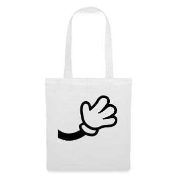 Geste de la main comique - Sac en tissu - blanc - Devant