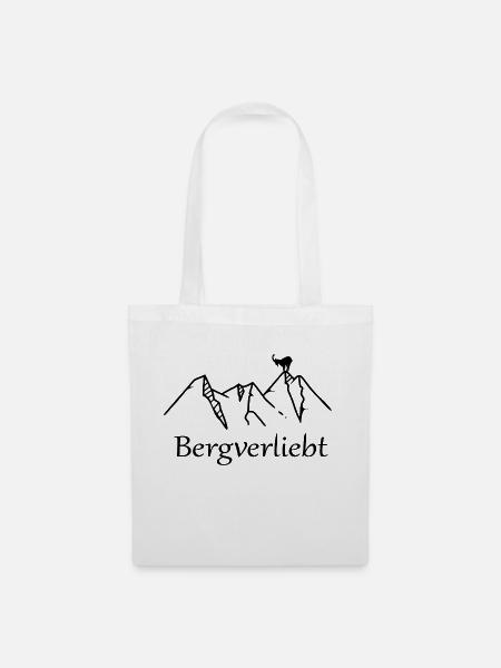 Bergverliebt - Stoffbeutel - Weiß