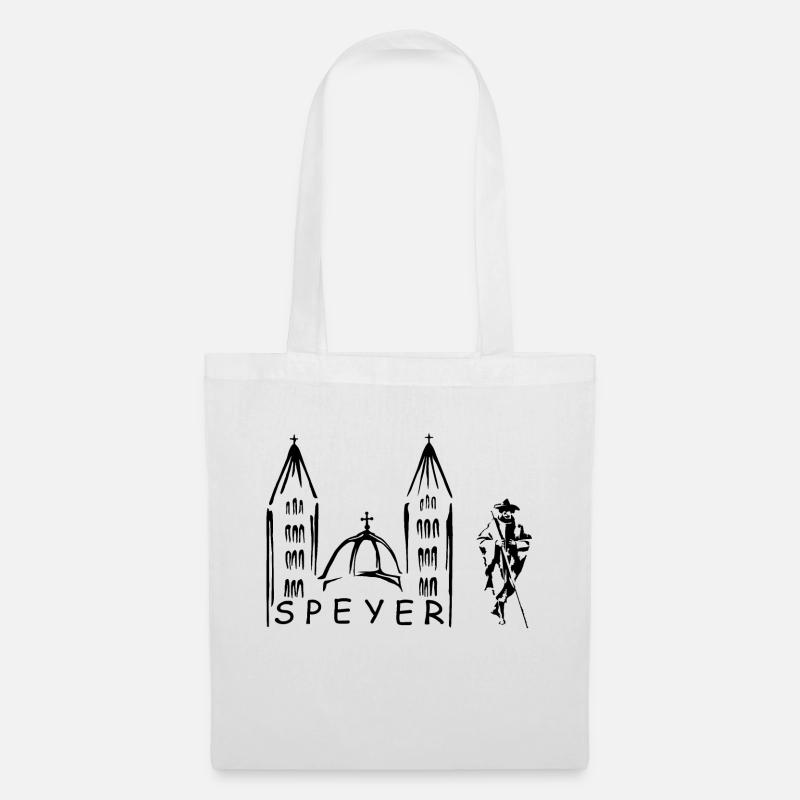 Pilger Jakob, Speyer Dom, Geschenk, Geschenkidee - Stoffbeutel - Weiß