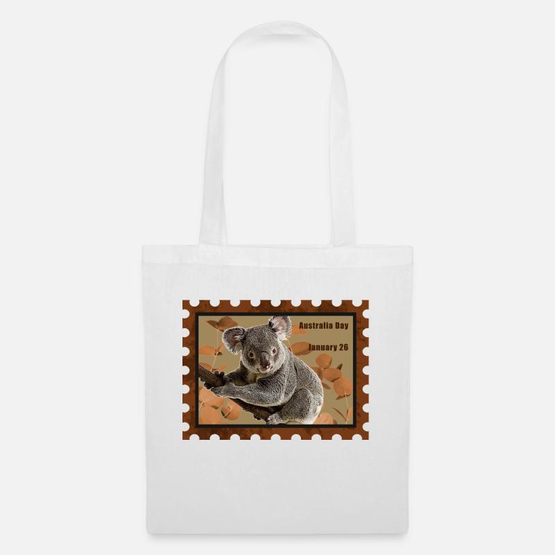 Koala Briefmarke - Stoffbeutel - Weiß