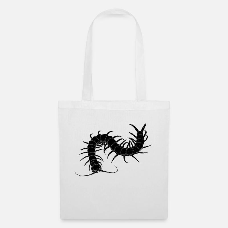 centipede black - Tote Bag - white
