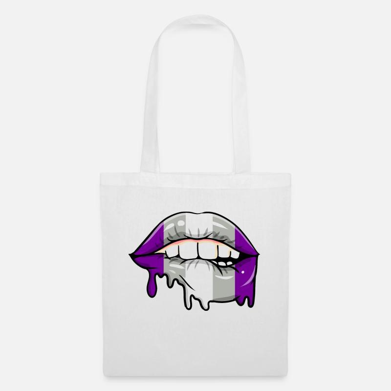 Dripping Greysexual Lippen Greysexual - Stoffbeutel - Weiß