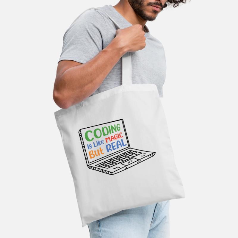 Coding Is Like Magic Coder Programmer Computer Gee Stoffbeutel