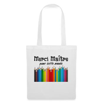 Merci maître pour cette année - Sac en tissu - blanc - Devant