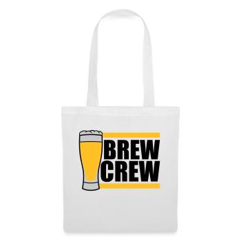 Beer Glass Brew Crew disant - Sac en tissu - blanc - Devant