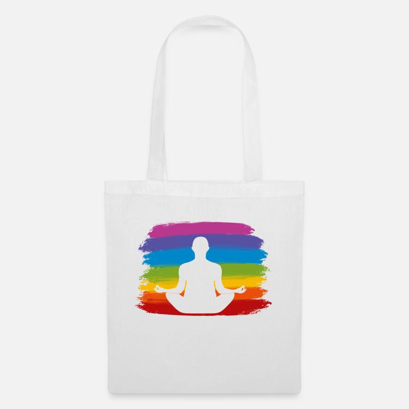 Om Meditation - Stoffbeutel - Weiß