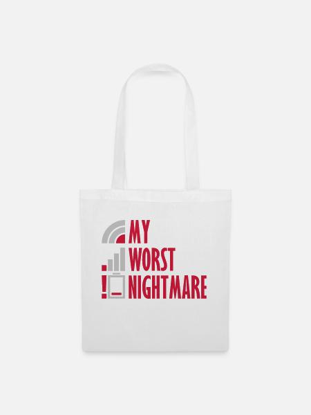My worst nightmare Logos - Stoffbeutel - Weiß