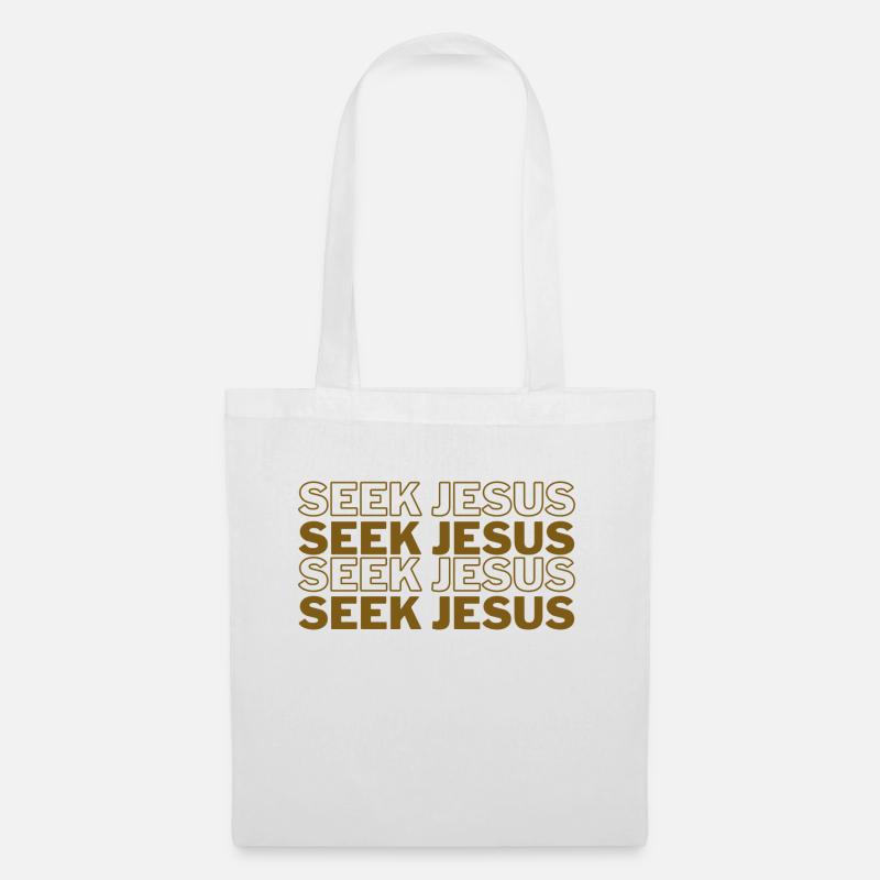 Seek Jesus - Stoffbeutel - Weiß