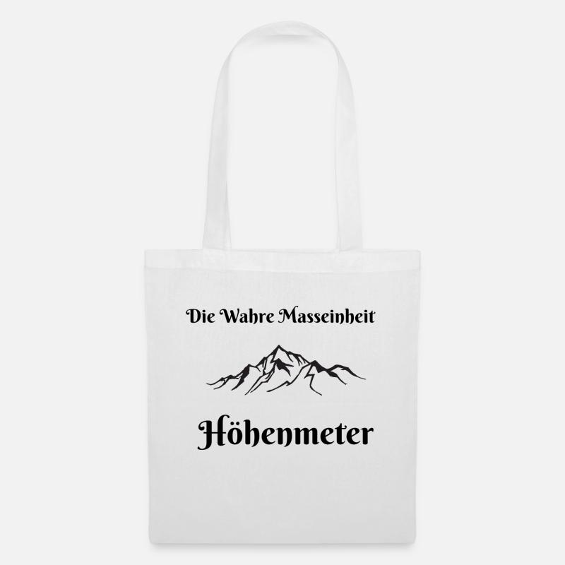die wahre Masseinheit Höhenmeter - Stoffbeutel - Weiß