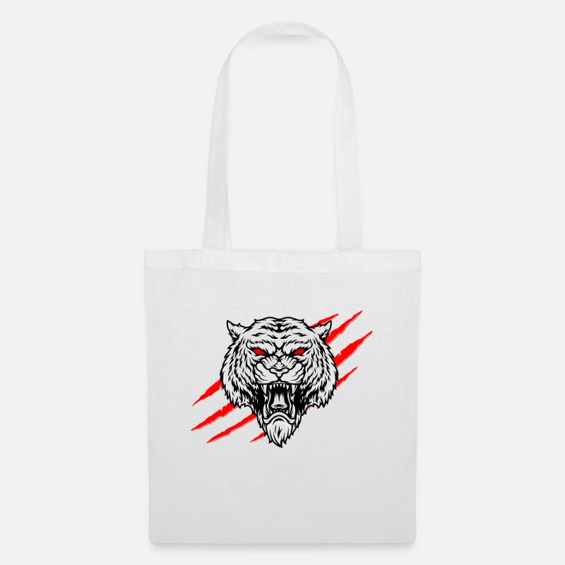 Evil Tiger - Tote Bag - white