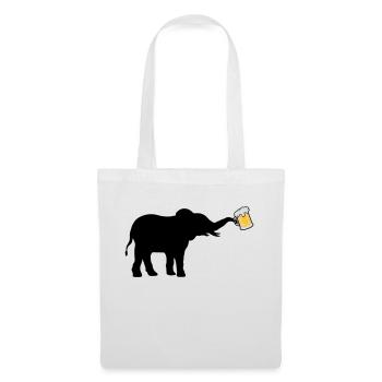 Beer Jug Elephant cool - Tote Bag - white - Front