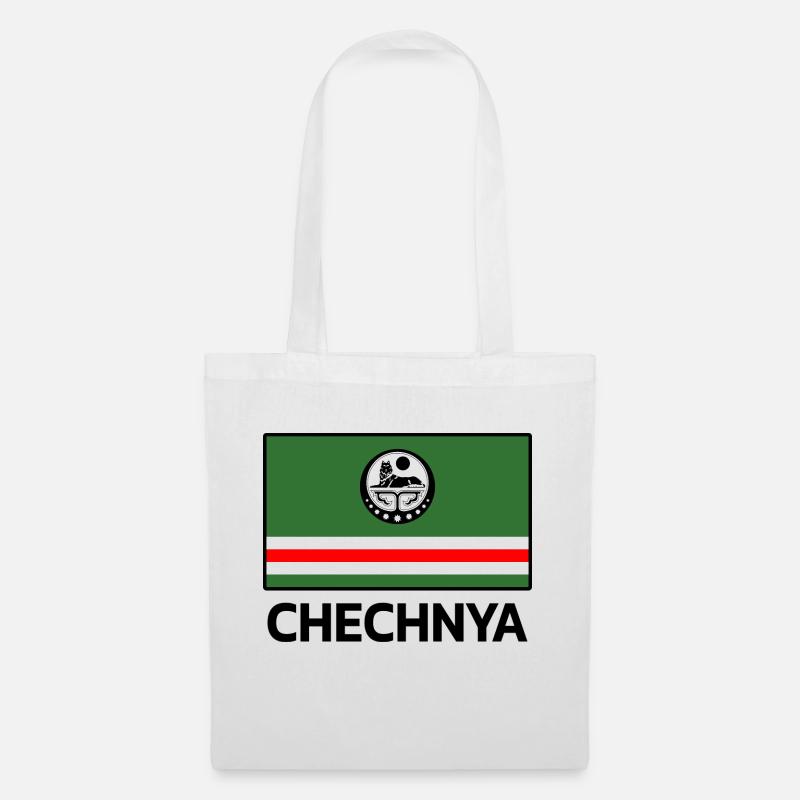 Chechnya Chechen Tschetschenien Tschetschene Flag - Stoffbeutel - Weiß