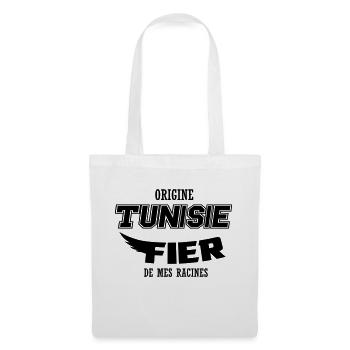 Origine Tunisie fier de mes racines - Sac en tissu - blanc - Devant