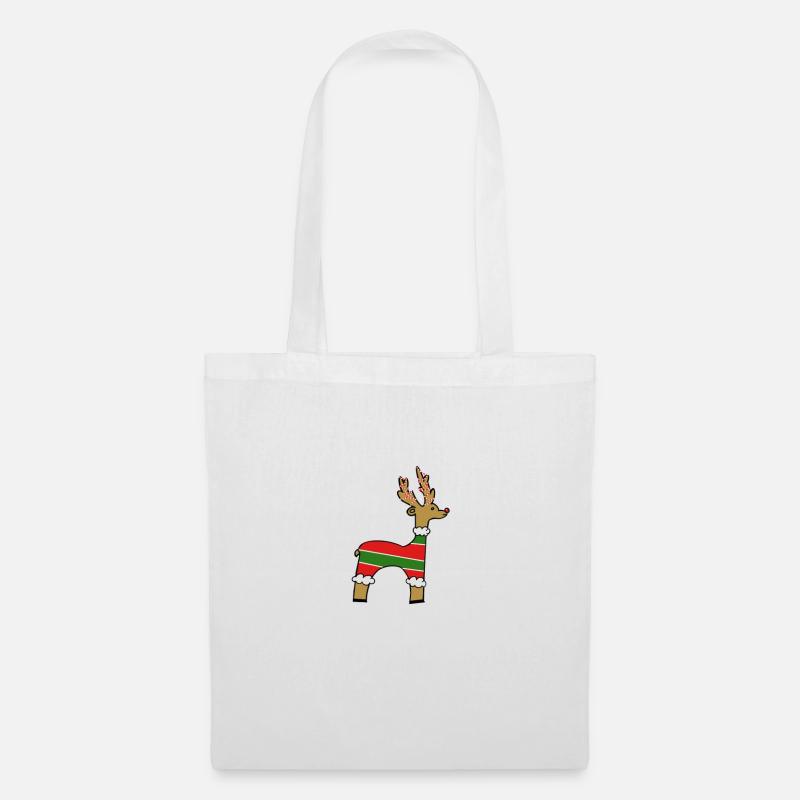 Weihnachtstier - Stoffbeutel - Weiß