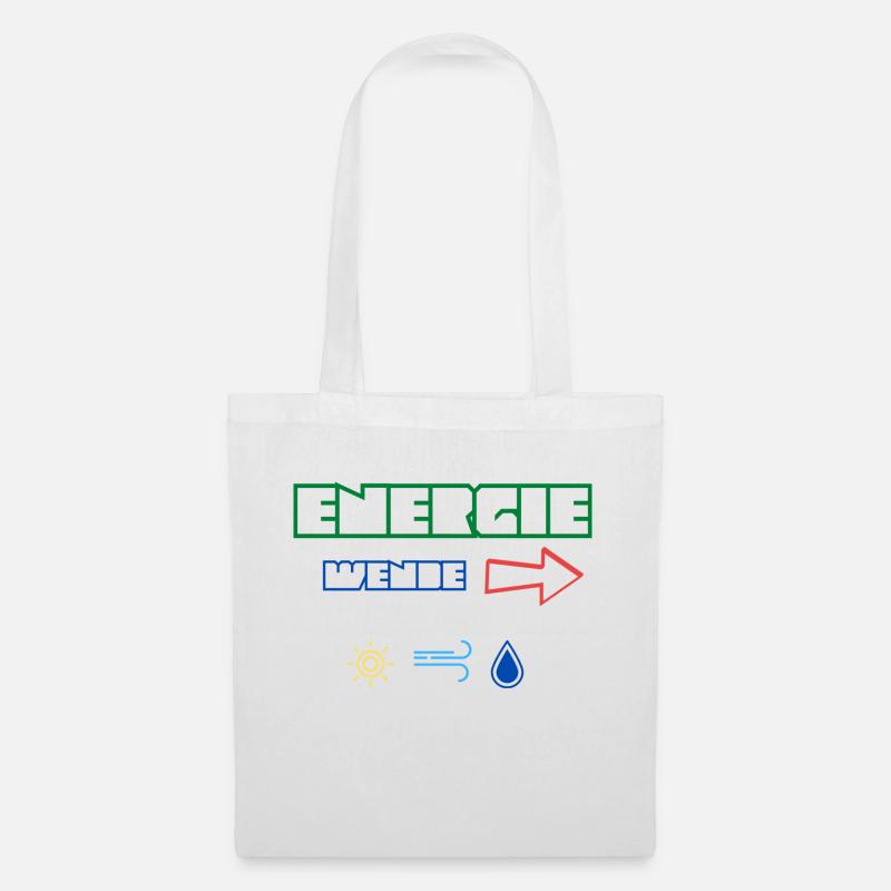 Energiewende jetzt! Erneuerbare Energie Statement - Stoffbeutel - Weiß