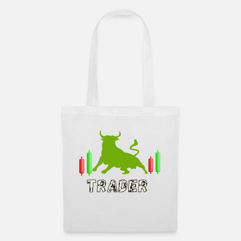 Trader-Aktien-Börse - Stoffbeutel - Weiß