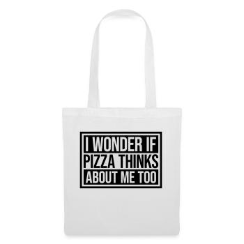 pizza thinks about me - Tote Bag - white - Front