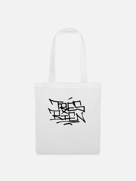 Trés Bien Logo Graffiti Tag Handstyle - Stoffbeutel - Weiß