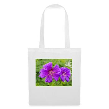 Geranium Brookside in german Storchschnäbel - Tote Bag - white - Front