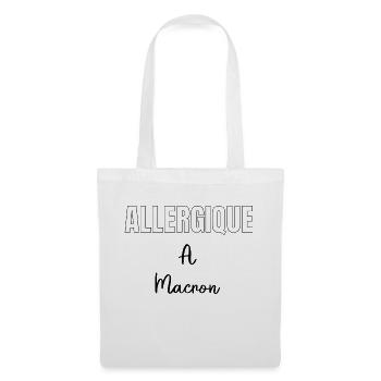 Allergique à Macton - Sac en tissu - blanc - Devant