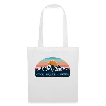 Good Vibes and Mountains Retro - Tote Bag - white - Front