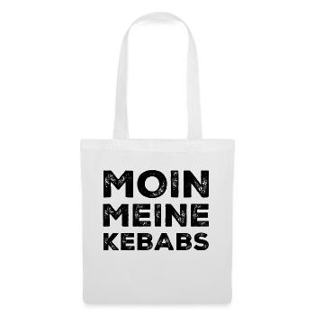 Moin meine Kebabs - Stoffbeutel - Weiß - Vorne