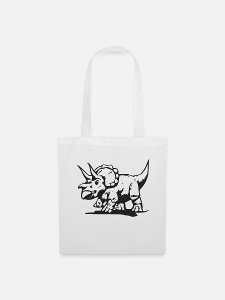 Triceratops - Stoffbeutel - Weiß