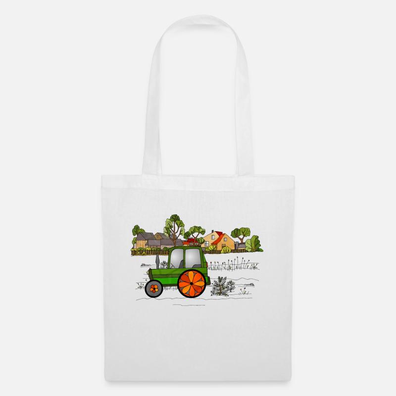 Traktor - Stoffbeutel - Weiß