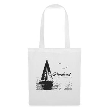 Ameland sailboat and 2 seagulls - Tote Bag - white - Front