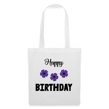 JAHRESTAG. ALLES GUTE ZUM GEBURTSTAG!. ALLES GUTE ZUM GEBURTSTAG!. - Stoffbeutel - Weiß - Vorne