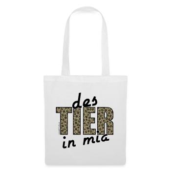 des Tier in mia - das Tier in mir, Dialekt - Stoffbeutel - Weiß - Vorne