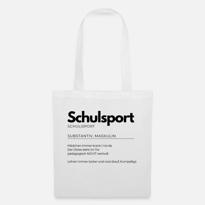 Definition Schulsport - Stoffbeutel - Weiß