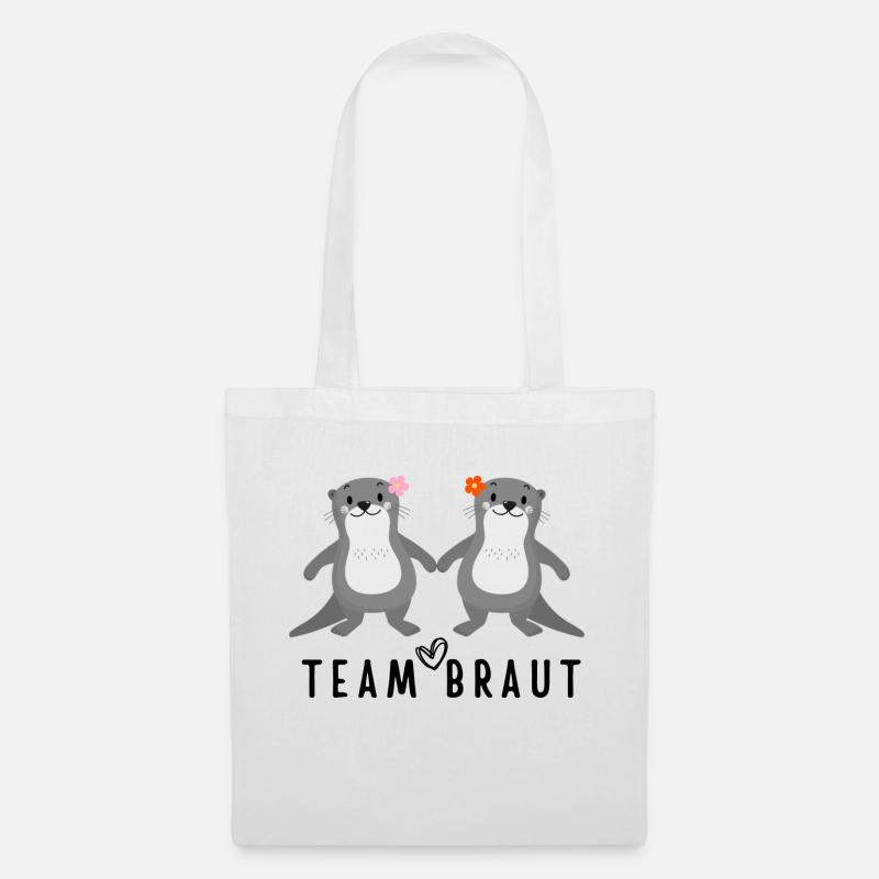 TEAM BRAUT OTTER - Stoffbeutel - Weiß