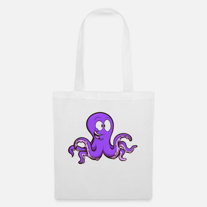 Cute Octopus - Tote Bag - white