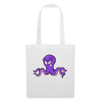Pieuvre en colère - Sac en tissu - blanc - Devant
