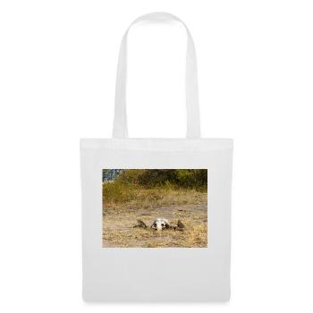 crâne d’un buffle du Cap Paysage en Namibie - Sac en tissu - blanc - Devant