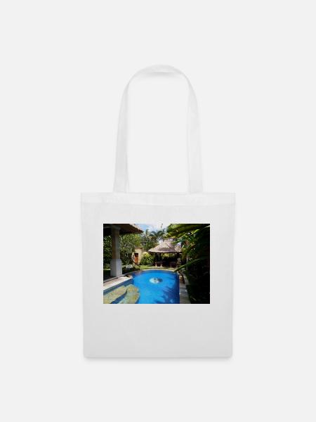 Private Pool Villa auf Bali - Stoffbeutel - Weiß