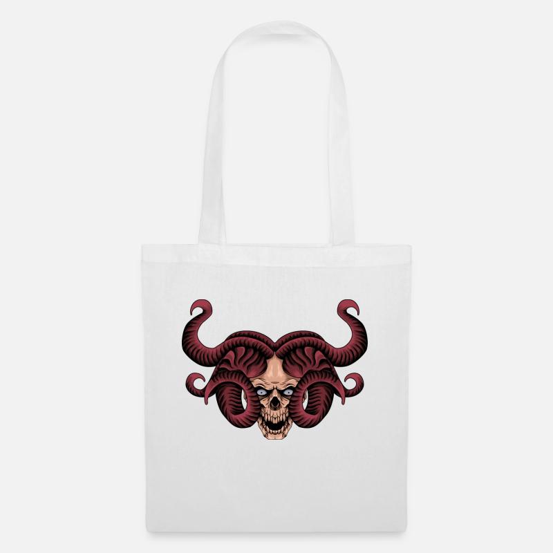 Kranich-Medusa - Stoffbeutel - Weiß