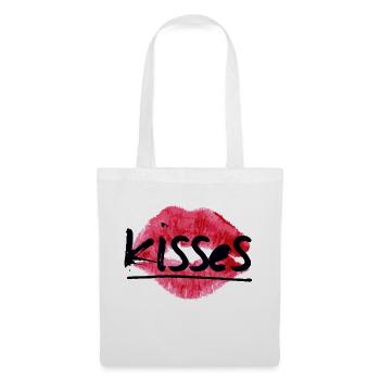 Bisous - Sac en tissu - blanc - Devant