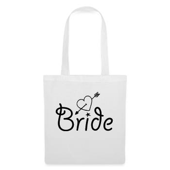 Cœurs nuptaux - Sac en tissu - blanc - Devant