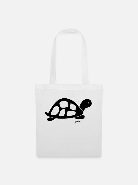 T-shirt Contraste Turtle by SapitoBaby - Sac en tissu - blanc