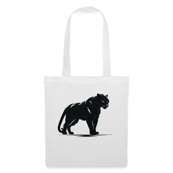 Majestueuse Panthère Noire - Sac en tissu - blanc - Devant