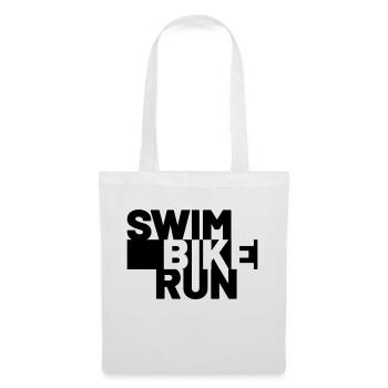 SWIM BIKE RUN - Stoffbeutel - Weiß - Vorne